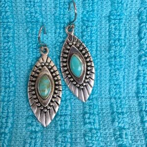 Southwestern silver and turquoise earrings